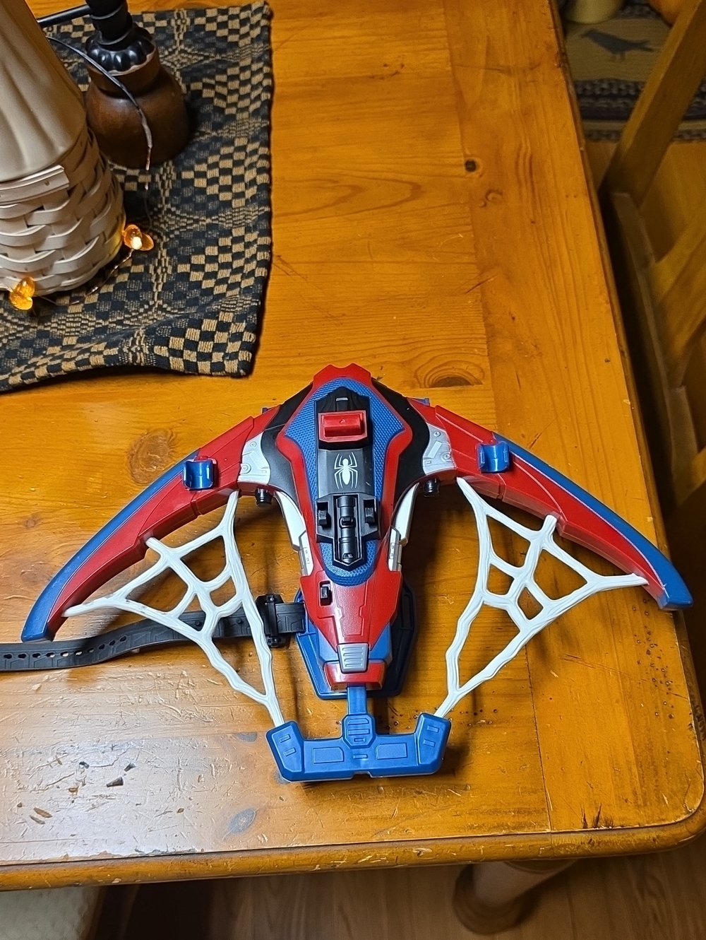 Red and Blue Spider Nerf Blaster Kids Toy Wrist Launcher